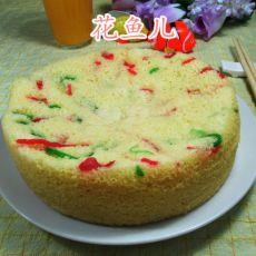 红绿丝蒸蛋糕